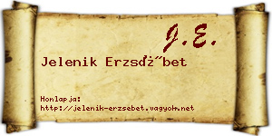 Jelenik Erzsébet névjegykártya